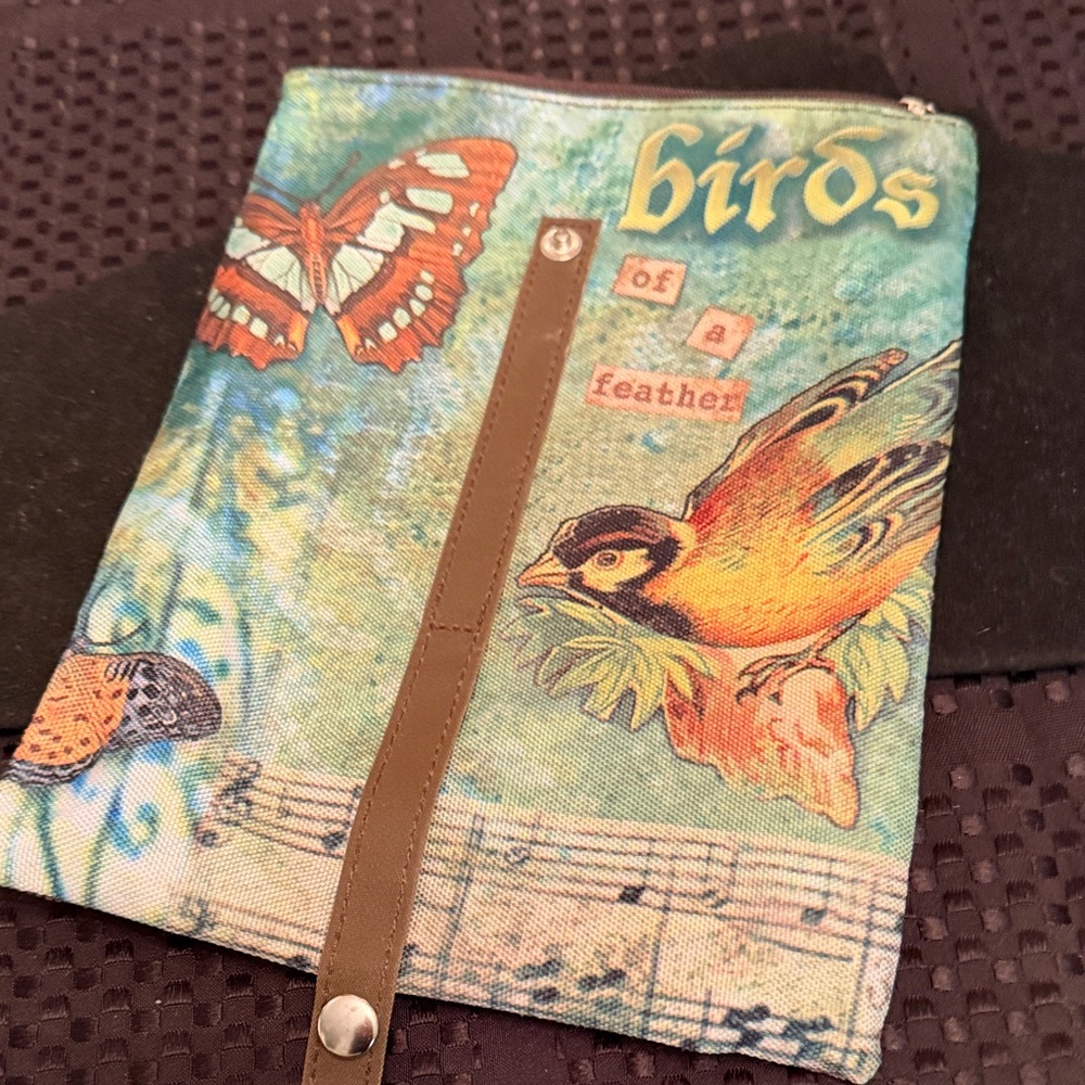 Artistic Bird and Butterfly Mini Bag